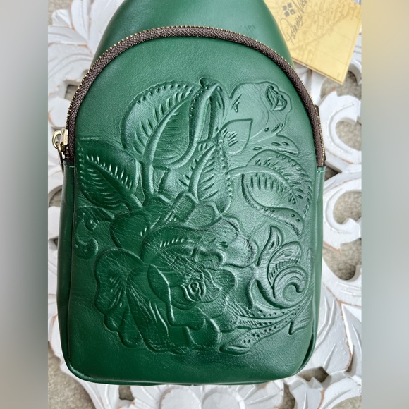 Patricia Nash Marisol tooled leather sling bag NWT - Picture 9 of 11